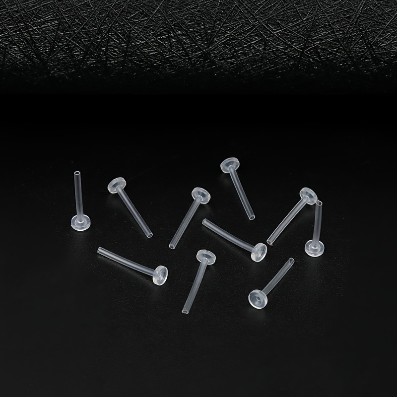 10pcs Resin Hypoallergenic Sleeves, Transparent Sleeves, Ear Piercing Stud Covers, Jewelry Stud Accessories
