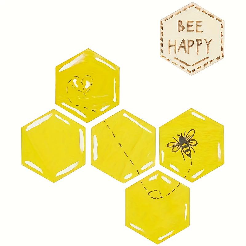 100 Wooden Hexagon Pieces for DIY Crafts and Decorations