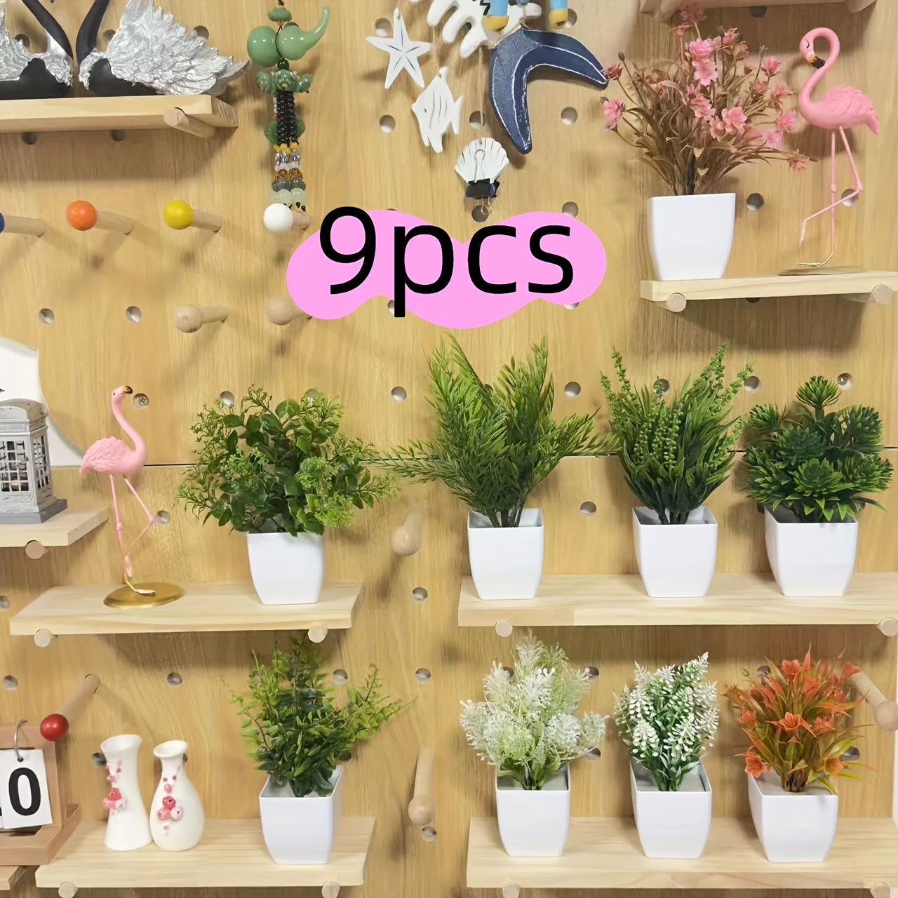 4 Piante Artificiali Piccole In Vaso, Plastica, Alte 22 Cm, Finta Verde Per Decorazione Casa, Ufficio, Bagno, Mensola