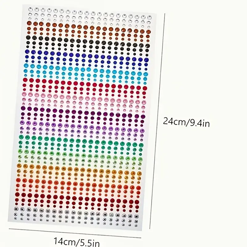 1 sheet 900pcs face gems 15 colors 3d acrylic diamond stickers self stickers sheets embellishments for christmas crafts body nail makeup details 4
