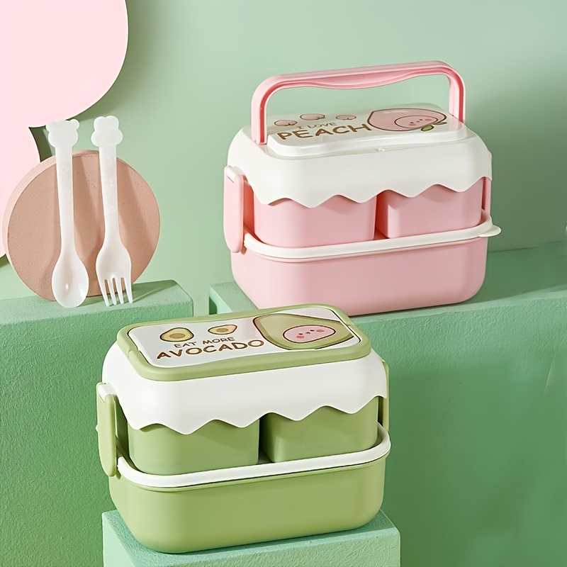 Cute Cartoon Bento Lunch Box Stackable Lunch Container - Temu