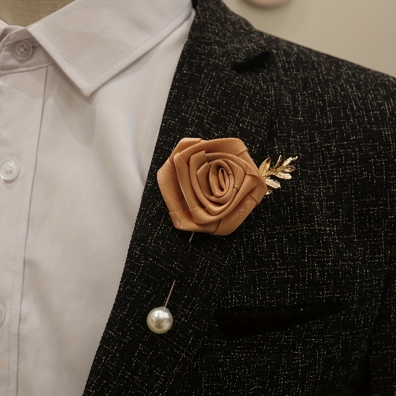 1pc light luxury rose flower brooch men women high end - Temu