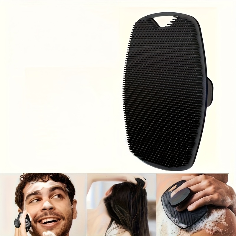 1pc Silicone Body Shower Brush Powerful Cleaning Power and Massaging Soft Bristles, Designed for Facial Cleansing and Scalp Massage Tools [Available in 4 Seasons] Manual Model, Renters/travelers Bathing, Compact and Durable
