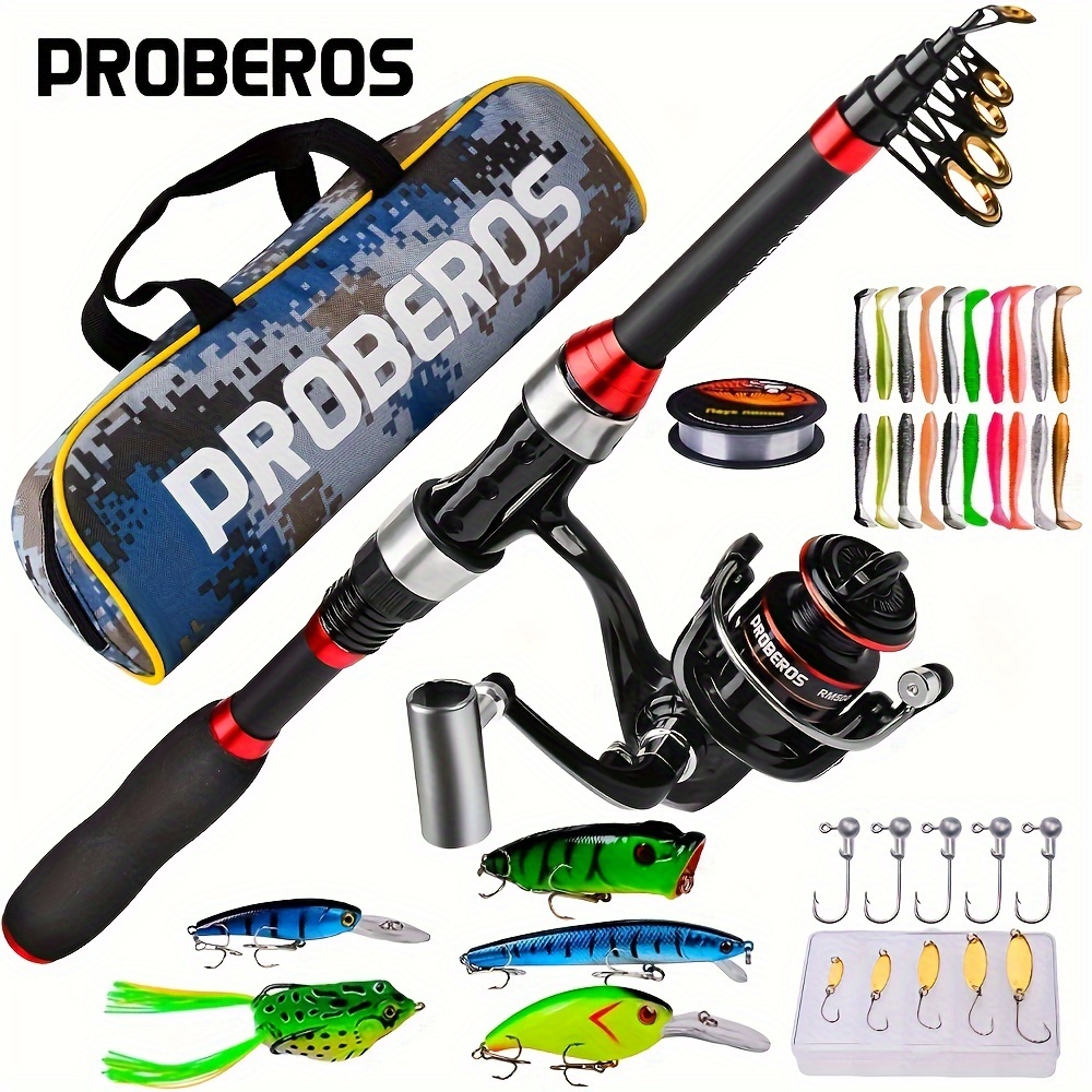 TEMU Ultralight Carbon Fishing Rod Set With And Long Cast - Complete Tackle Package For Sea Fishing