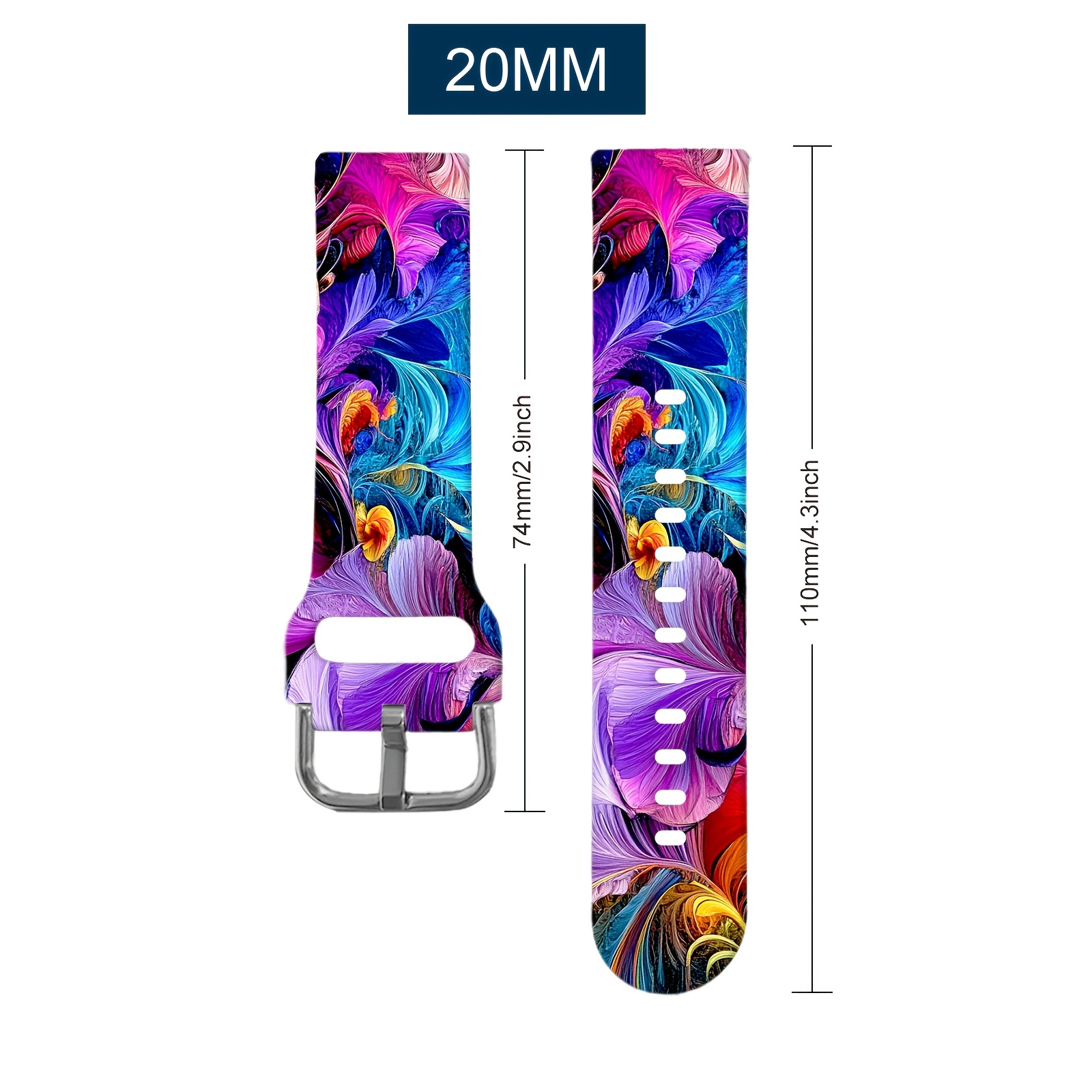 TEMU Band Colorful Band Dressy Galaxy Watch Straps Quick Dry Lightweight Comfortable Sport Loop Stretchy Her Christmas Meetings Adventure Sleep