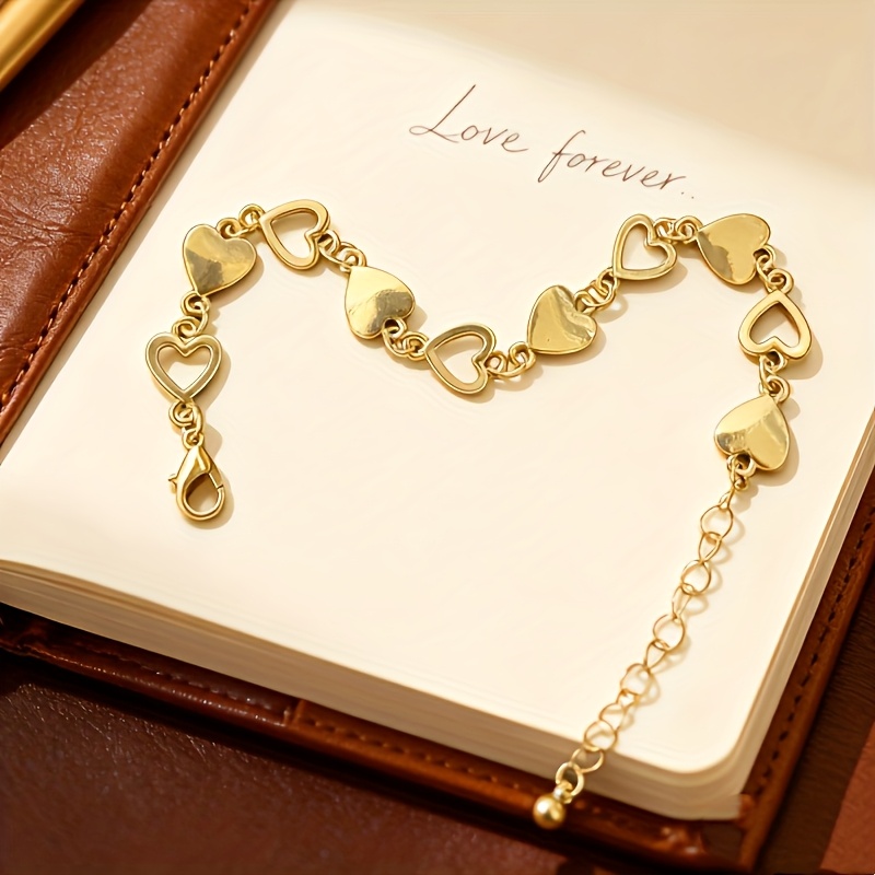 Women's Heart Love Bracelet, Trendy European Style