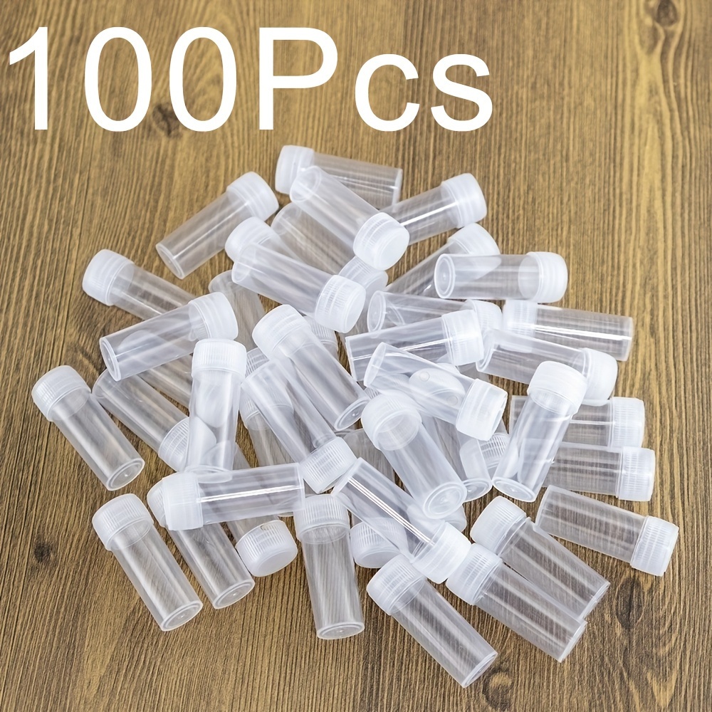 TEMU Jarvials -pack 5ml Plastic Vials With Leakproof Caps, Rfid Blocking Small Sample Bottles For , Capsules, Medication Storage - Translucent Travel Bottles & Containers