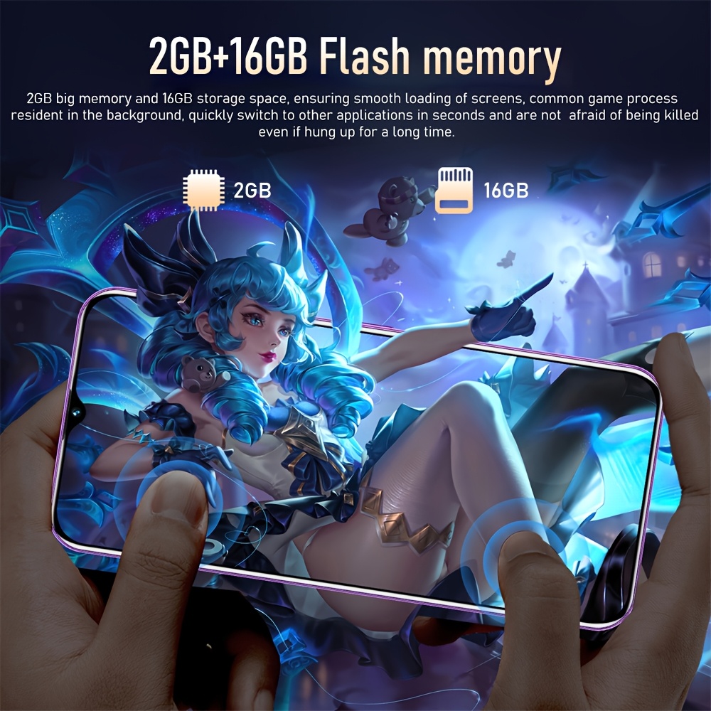 S23 Super Phone with 2+16GB, 6.5-Inch HD Display, 5MP + 8MP Camera, 3800Mah Large Battery, Dual SIM Dual Standby with TF Card, Compatible with Android 8.1, Suitable for Daily Work And Holiday Gifts.