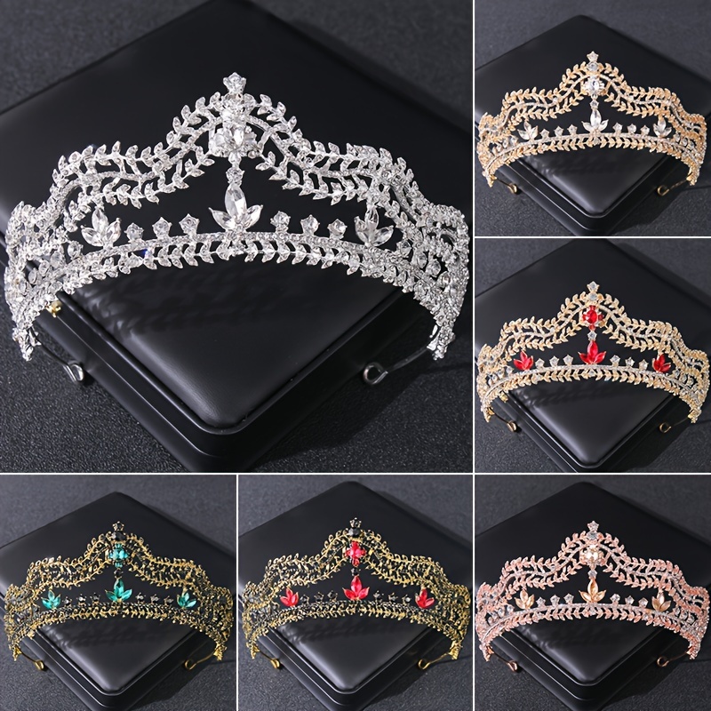 1pc Stile Reale Corona Luccicante Diadema Strass Tiara Sposa - Temu Italy