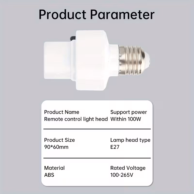 remote control lamp holder with an e27 screw base a versatile timer switch that allows for minute ideal for use in bedrooms living rooms and staircases Product details 6