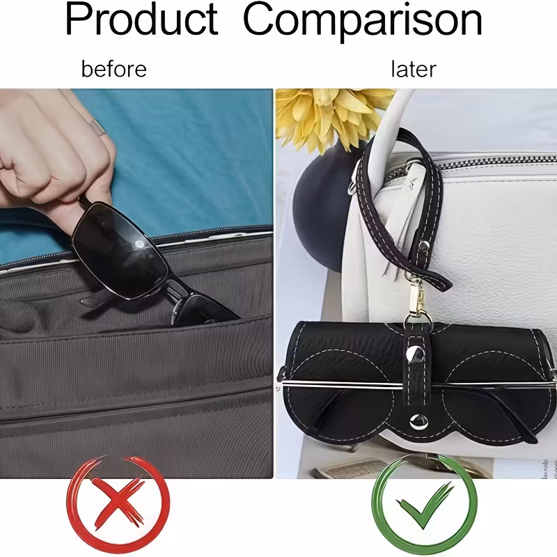 3pcs new portable eyeglass case cute eyeglass holder ladys simple eyeglass bag eyeglass accessories foldable eyeglass case case for multiples portable glasses protective case case for glasses bling eye glass storage eyeglass protection accessories compact storage cute case case secure closure multipurpose case eyewear organizer essentials Product details 0