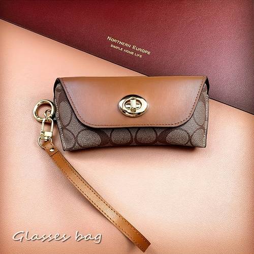 womens glasses pouch portable backpack goggle pendant faux leather glasses storage bag glasses suitable for business