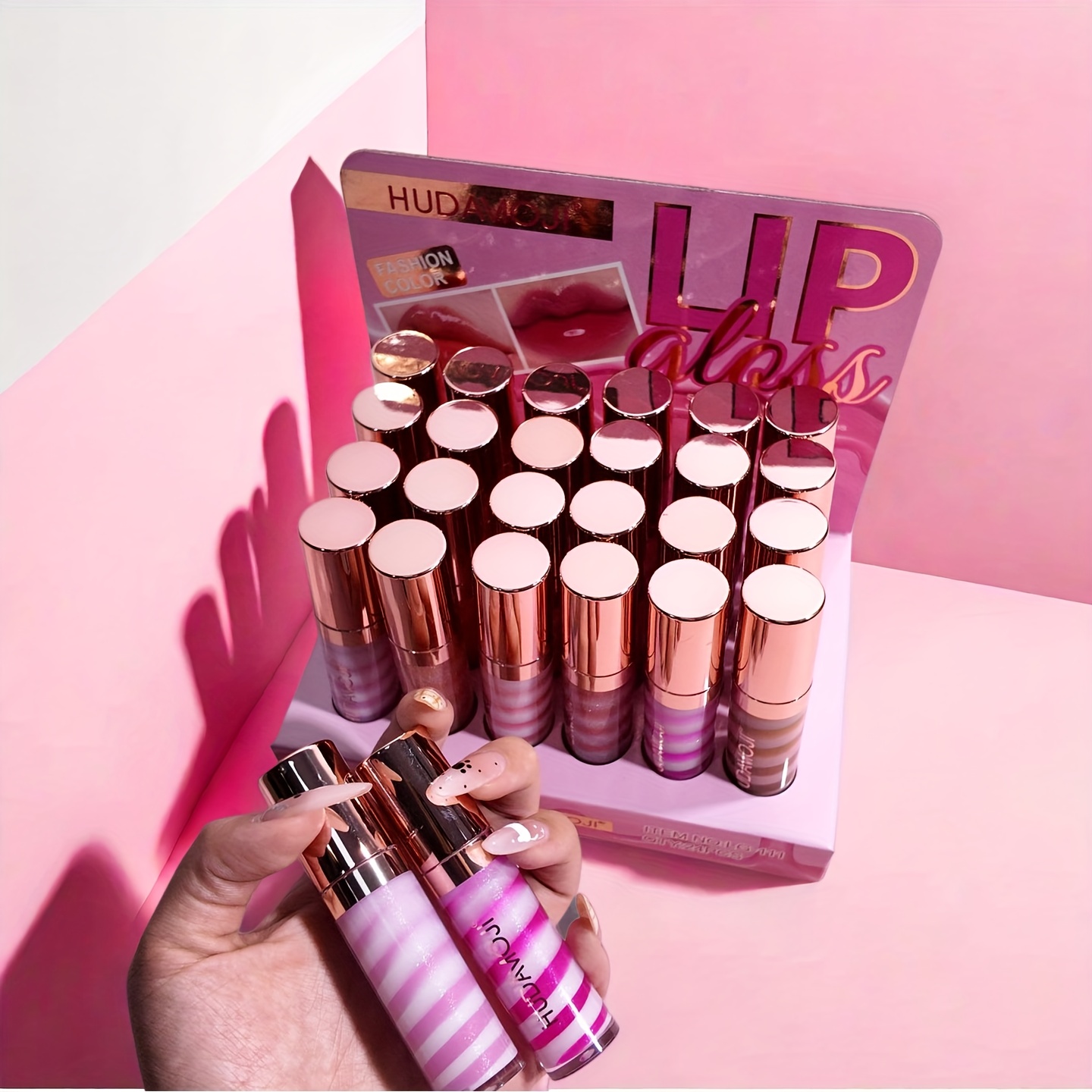 24pcs Gradient Milk Cream Lip Gloss Set