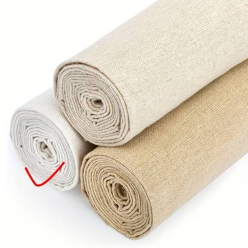 1pc cotton linen blend canvas fabric artist oil painting cloth handmade bag material sewing craft tablecloth curtain sofa cover home and decoration