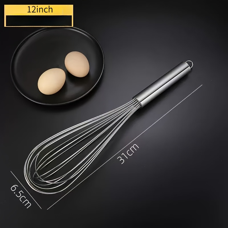 TEMU Cooking Mixer, Made Of Stainless Steel, Is Suitable Stirring, Whisking, Baking Whipping, And Mixing. Equipped With An Enhanced Balloon Whisk