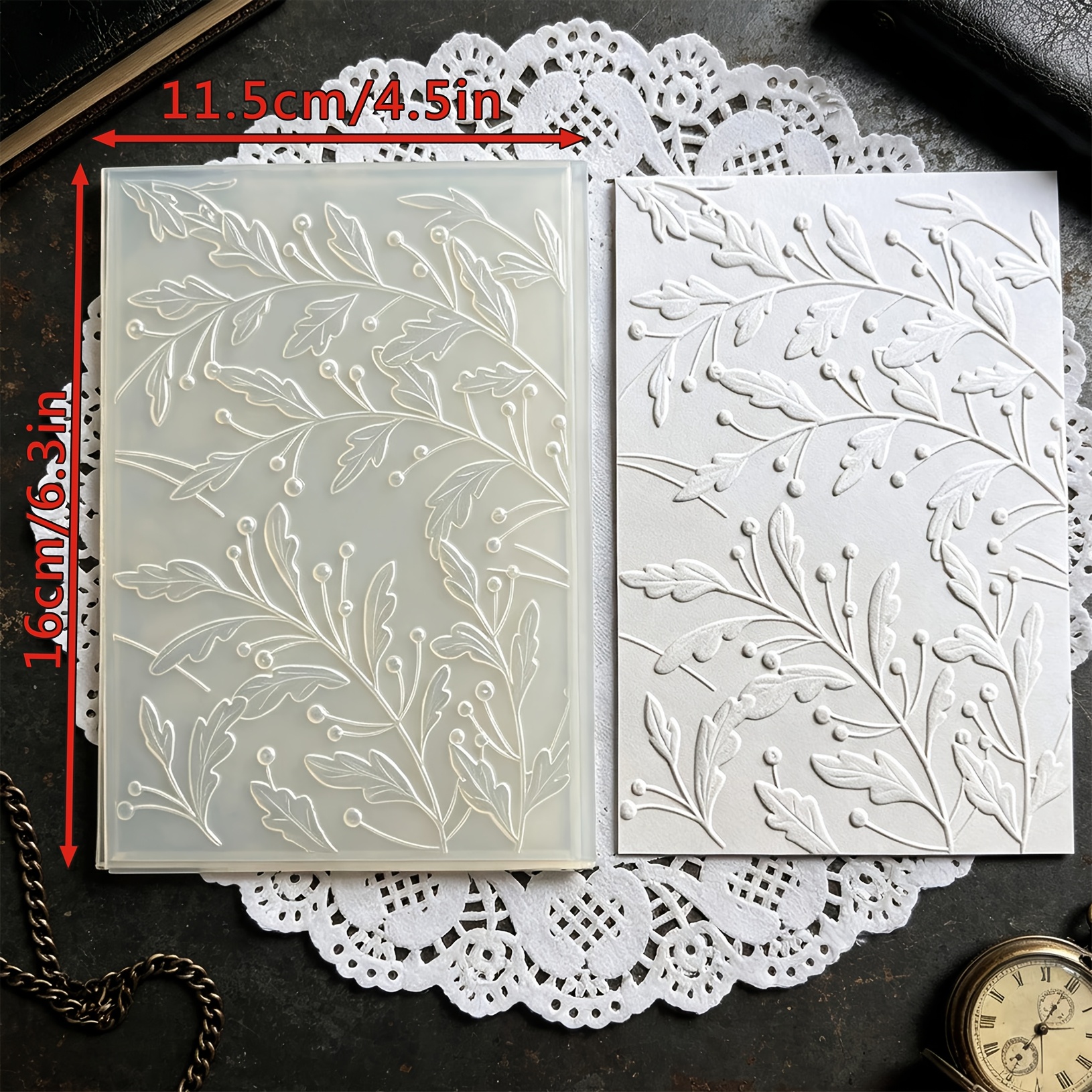 TEMU Pochoir en relief Vine avec Fruits, modèle en relief , carte de vœux, base de relief colorée à , plaque spéciale en relief