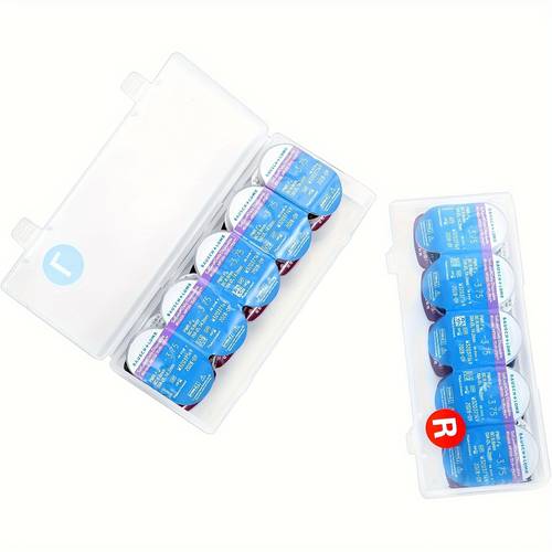 2 pack colored lens organizer case each hold 15pcs total 30pcs portable storage box lens case