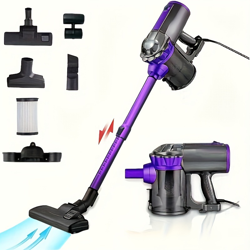 

600w 110v 18kpa Portable Household Low Noise Vacuum Cleaner, Suitable For Pet Hair, Hard Floors, And Carpets, 4 In 1 Lightweight Handheld Rod Vacuum Cleaner