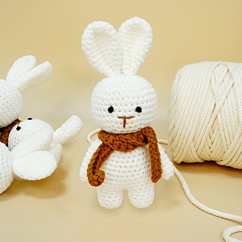 handcrafted cotton animal plush toys   safe cute for   0 3 years perfect   shower or holiday gift easter rabbit doll for newborn baby gifts details 4