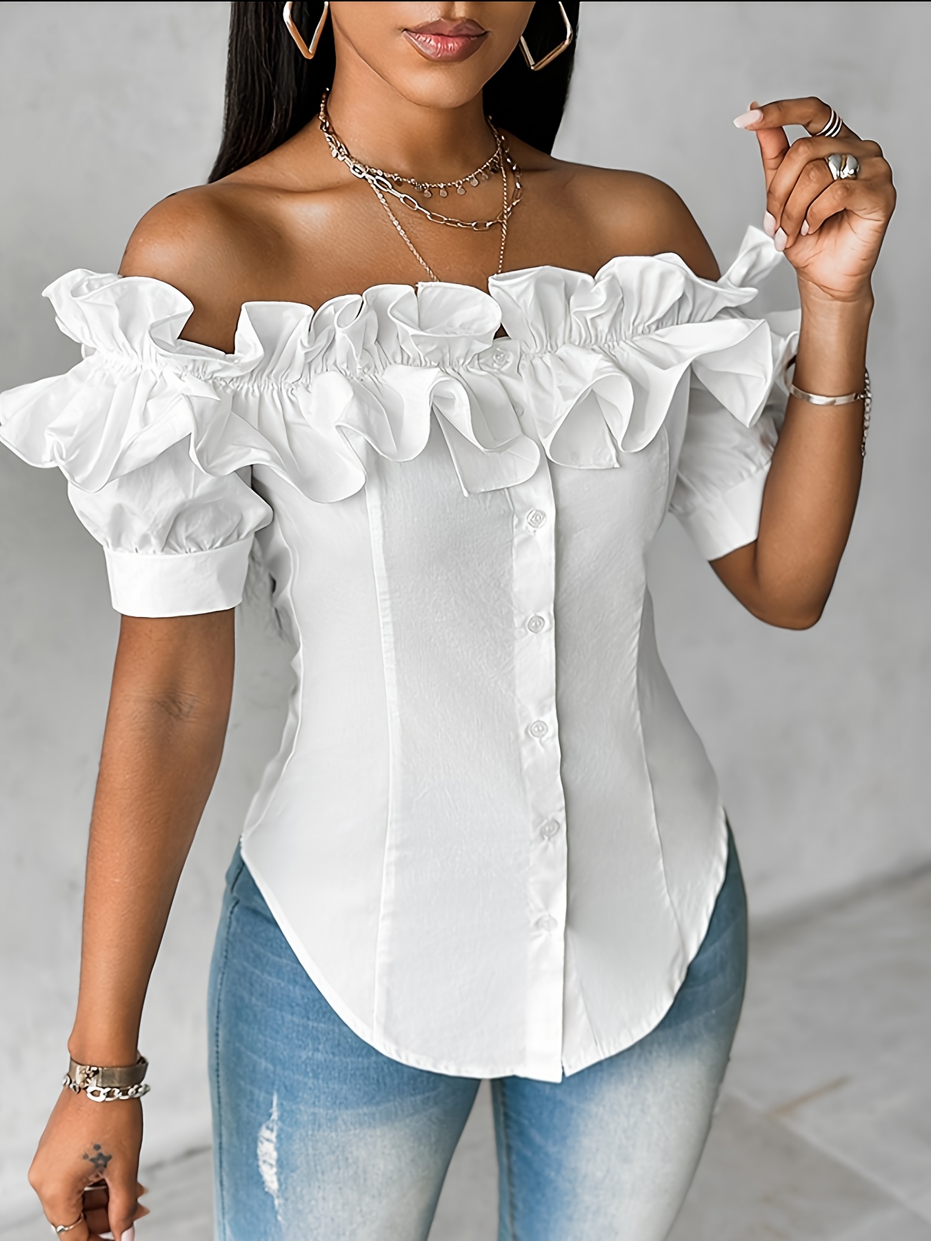 【mnem】Weijing Shirt Off Shoulder Edikted Jess Off Shoulder Top | PacSun