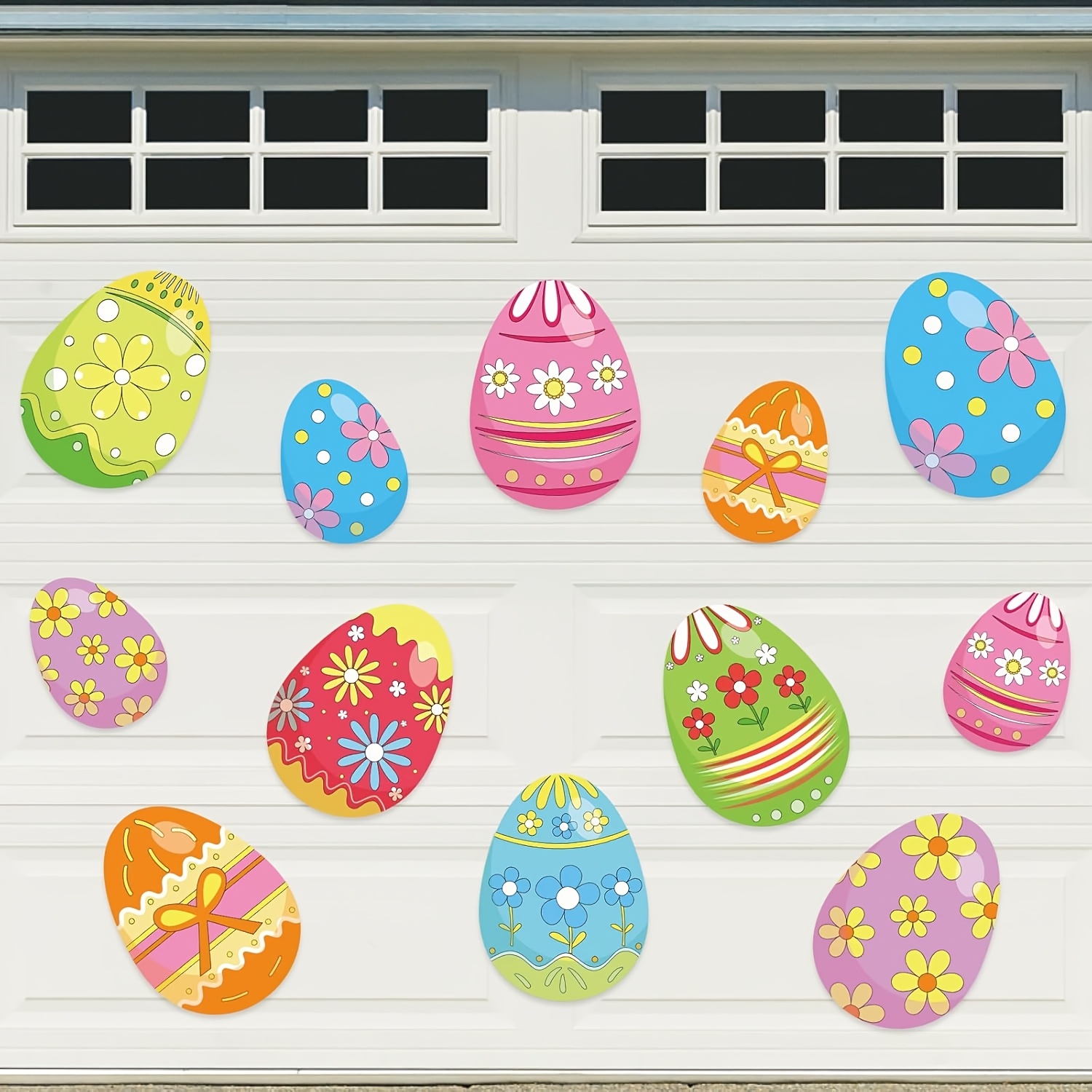 

16pcs Easter Garage Decoration Magnet Stickers Garage Door Decals Pastel Magnet Refrigerator Stickers For Party Home Car Decor