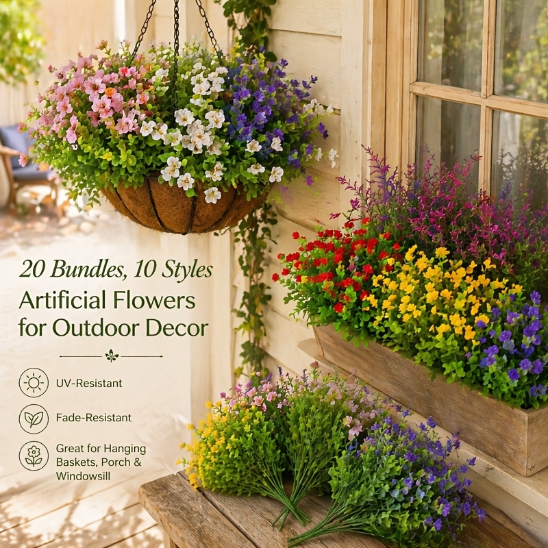 outdoor artificial plants sold on Temu United States