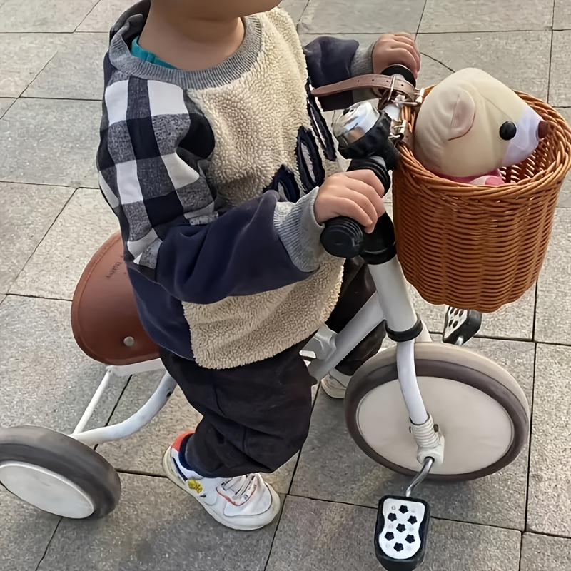 cesta bicicleta tejida almacenamiento frontal prueba Temu Peru