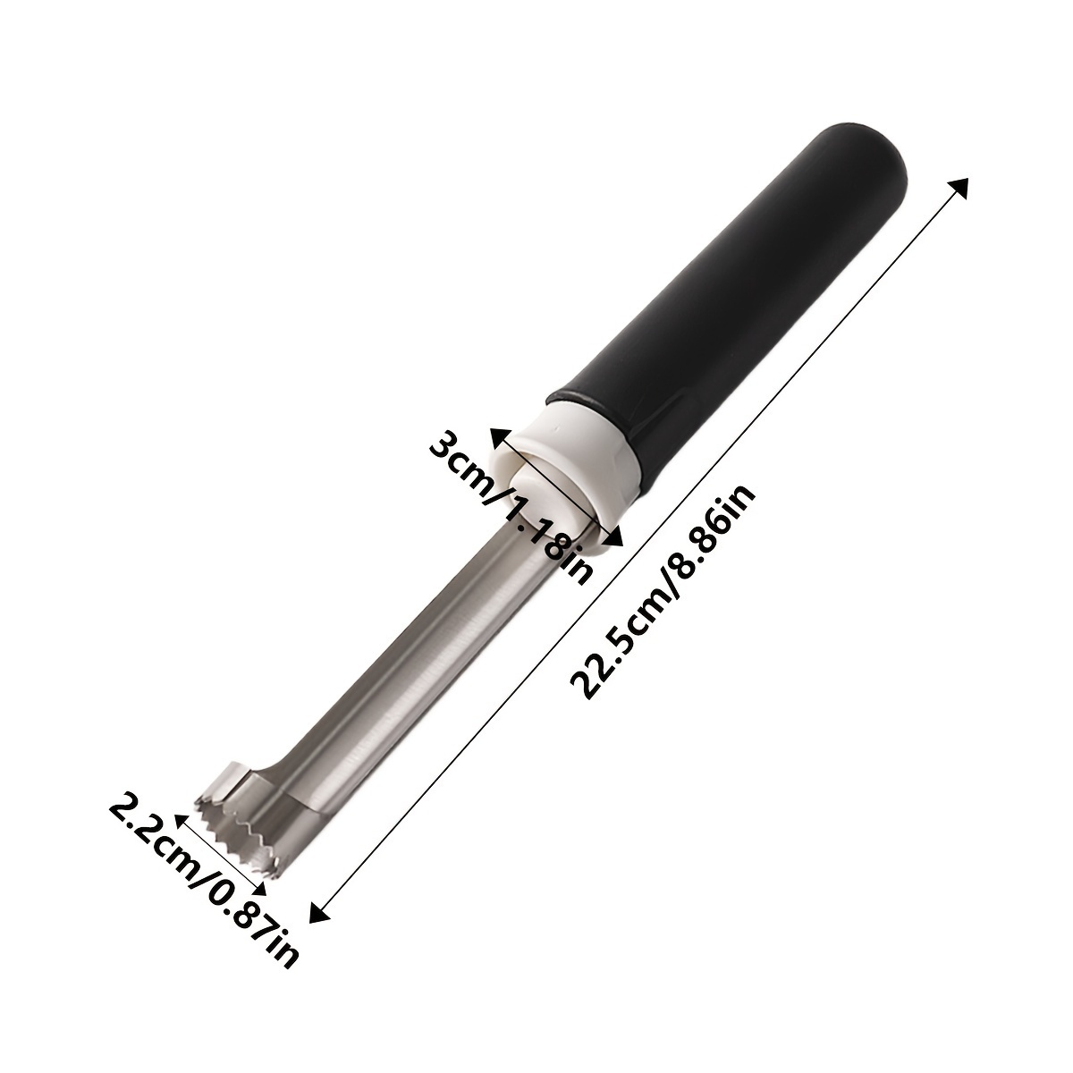 E-shop Edelstahl Apfelausstecher und Schäler - Dual-Funktion Obstentkerner, Ergonomischer Griff, Scharfe Klingen, Ideal zum Entkernen und Trennen von