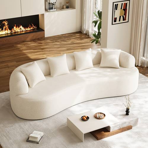moedrn oversized boneless curved sofa 68 5 106 5 130 7 sectional sofa couch comfy luxury plush chenille floor sofa memory foam couches for living room apartment office guestroom