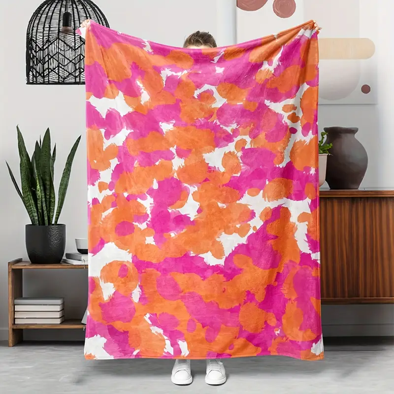 flanelldecke kräftiges mädchenhaftes design farben in