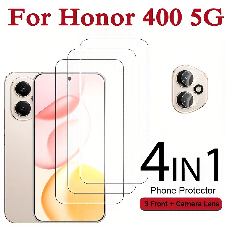 Image of (3+1) 400 5g Fully Covered Tempered Glass 4in 1 Screen Protector Suitable 400 5g Lens Film 3pcs Screen Protector + 1pc Lens Film