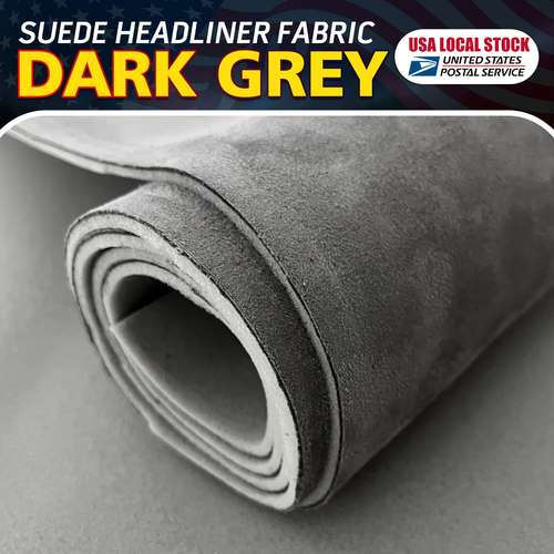 Modigt Black Suede Headliner Fabric – 60x60 Inch – Car Interior Roof Liner Upholstery – 2-Year Warranty