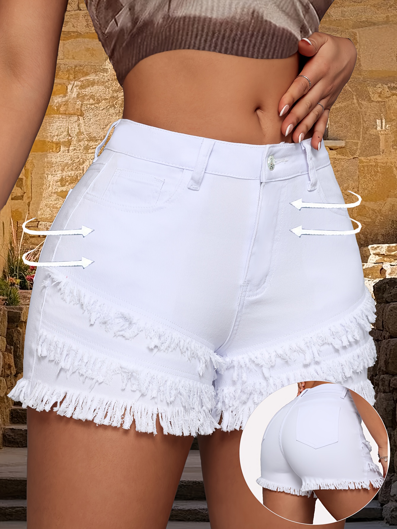 High Waisted Fringe Shorts Women's Fringe Shorts Long Skirt Shorts
