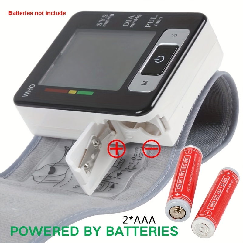 2pcs   kun automatic wrist   &   set - large lcd display, adjustable cuff, multi-user mode (99 readings per user), battery-powered, ideal for home use & fitness tracking, health monitoring,  , durable construction, without battery Product details 4