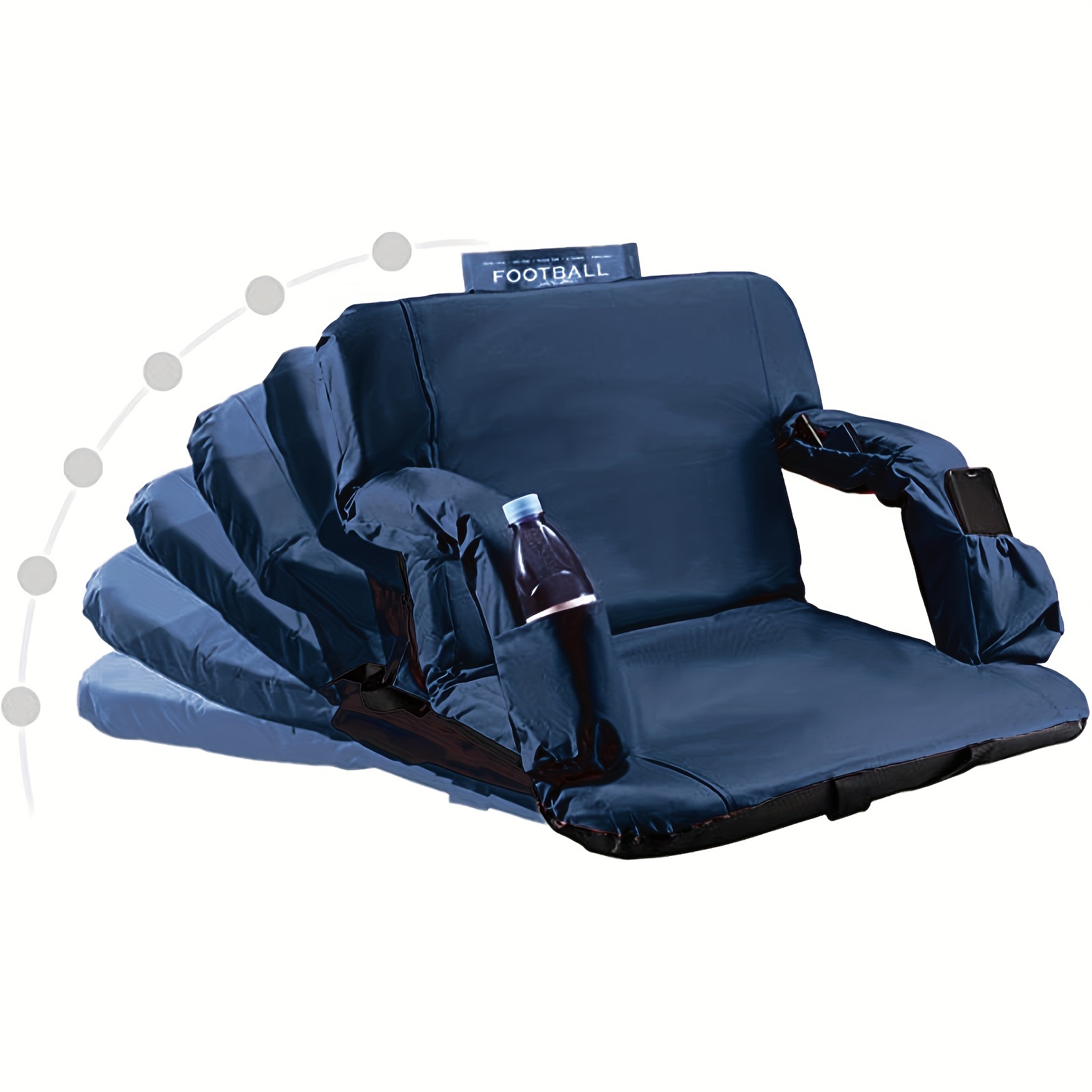 ALPHA CAMP Stadium Seat Chair For Bleachers With Back & Arm Rest For - View #8