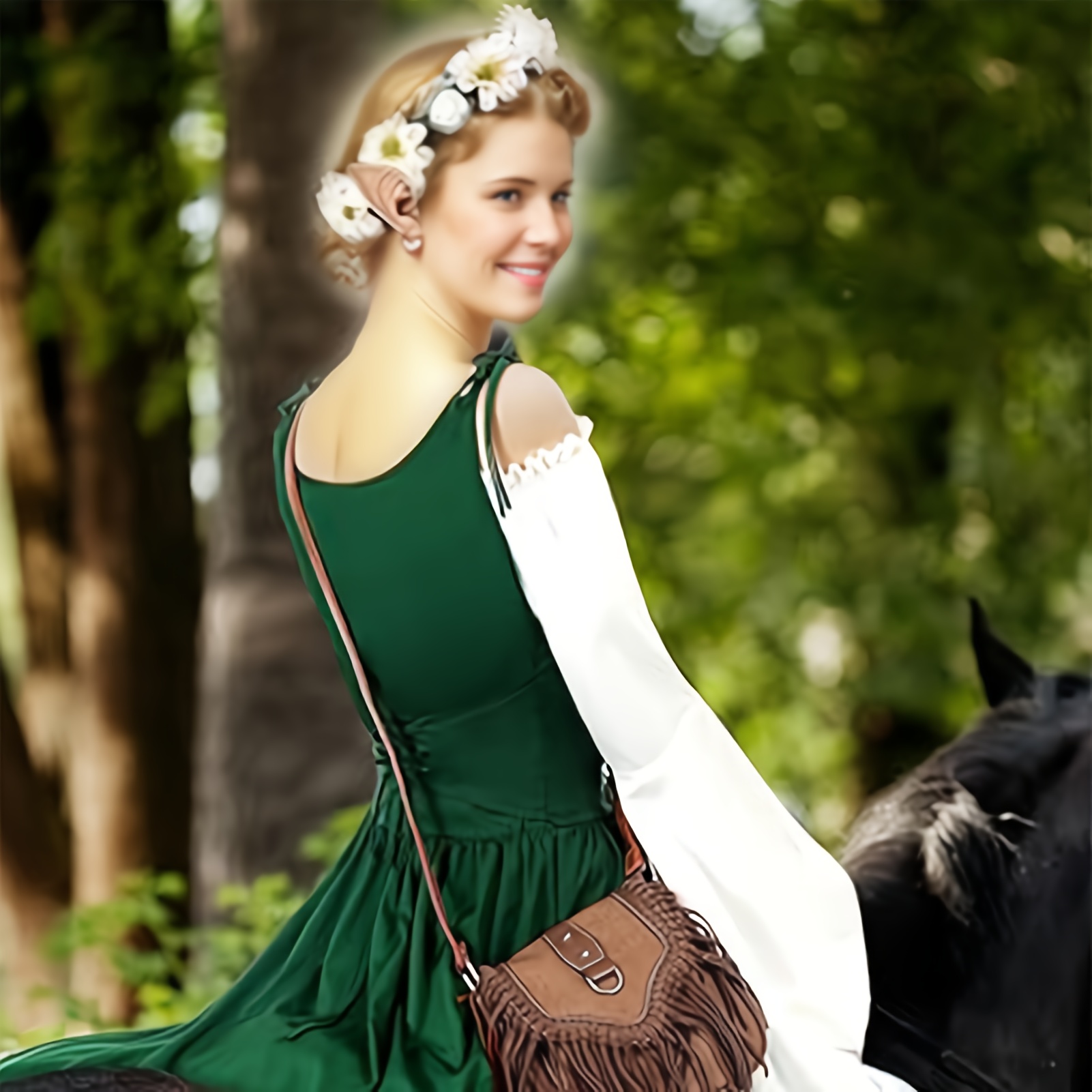 6pcs renaissance medieval costume womens fairy dress elf