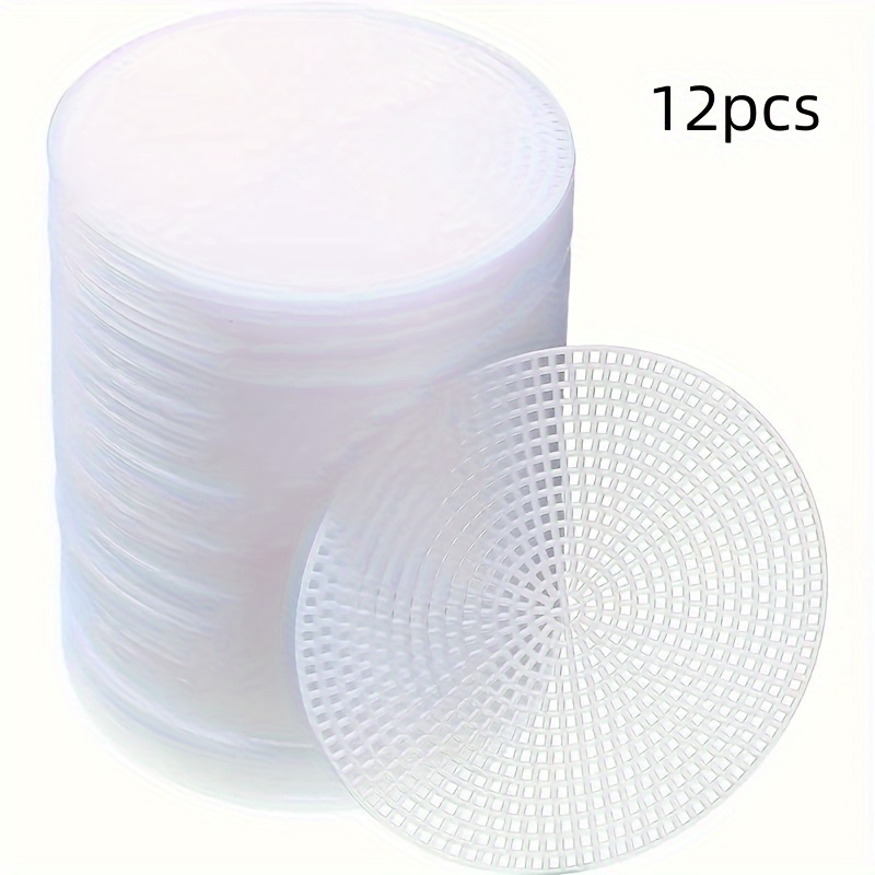 6/12pcs Round Plastic Grid Pieces For Bag Shaping, Diy Handmade Knitting Yarn Bag Bottom Grid Sheet