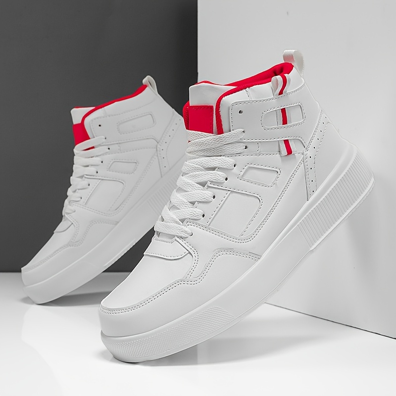 Zapatillas Altas para Hombre Nuevas - Cómodas, Ligeras y Elegantes con Parte Superior de PU, Suela MD, Plantilla EVA/Insole, Punta Redonda | Ideales para Senderismo, Running y Uso Casual | Costuras Modernas - Imagen 4