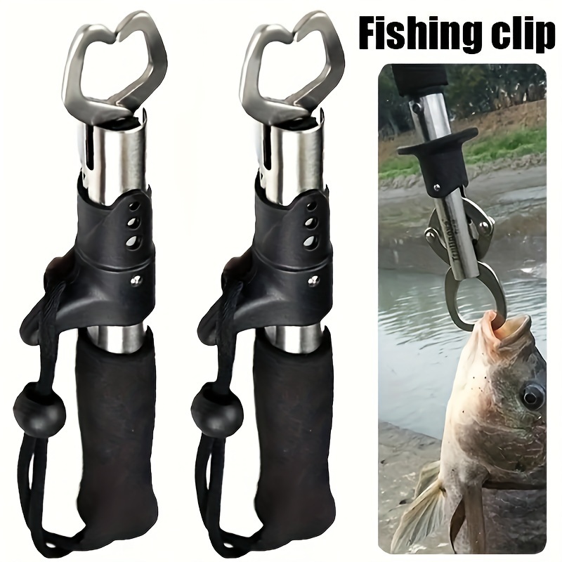 1pc Blue Aluminum Alloy Artificial Bait Fishing Tools Catch Clamp Fishing  Control Pliers Fish Lip Gripper