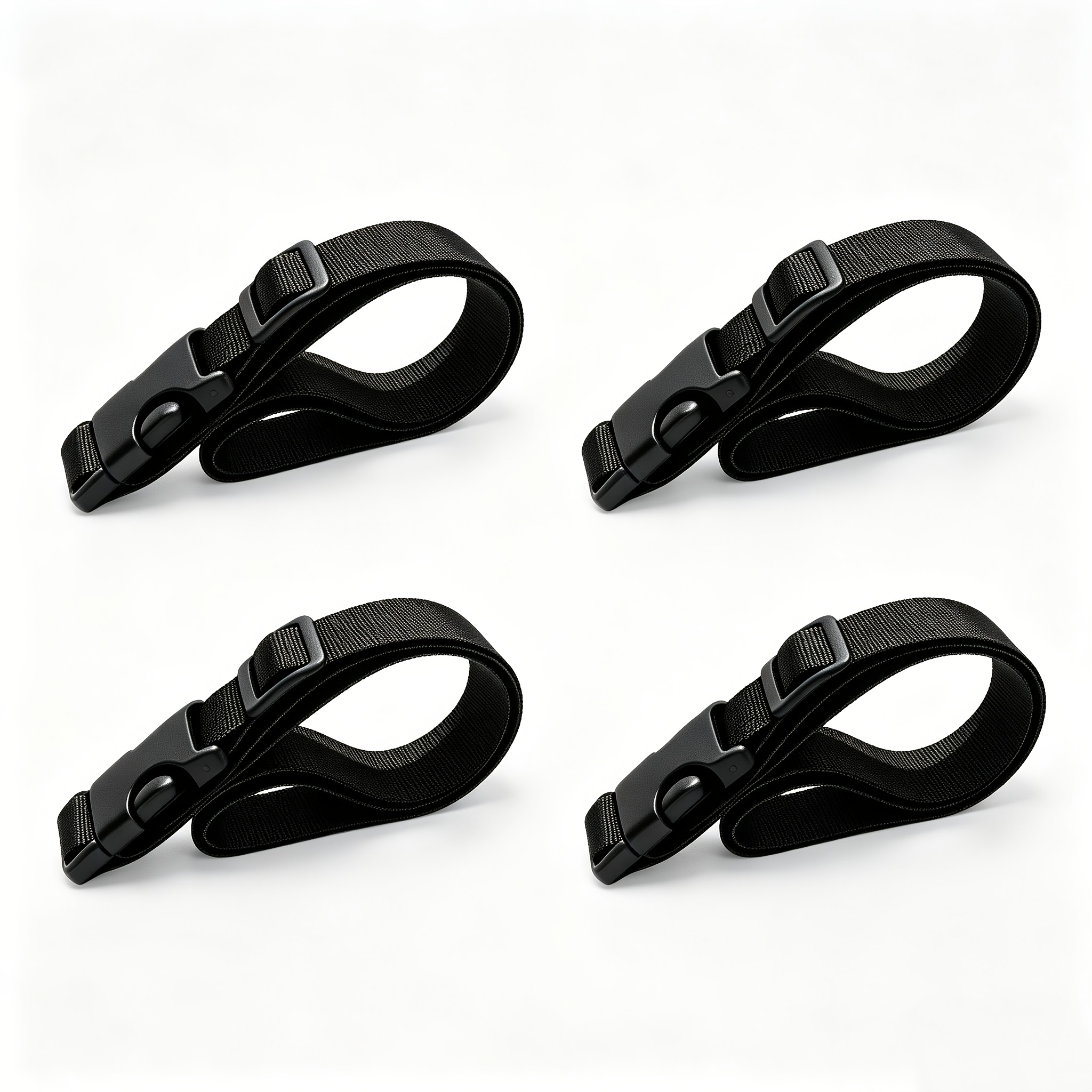TEMU 4pcs Nylon Belts, Adjustable Non-elastic Elastic Ropes, Fixing Belts With Buckles, For Travel And Cargo Securing