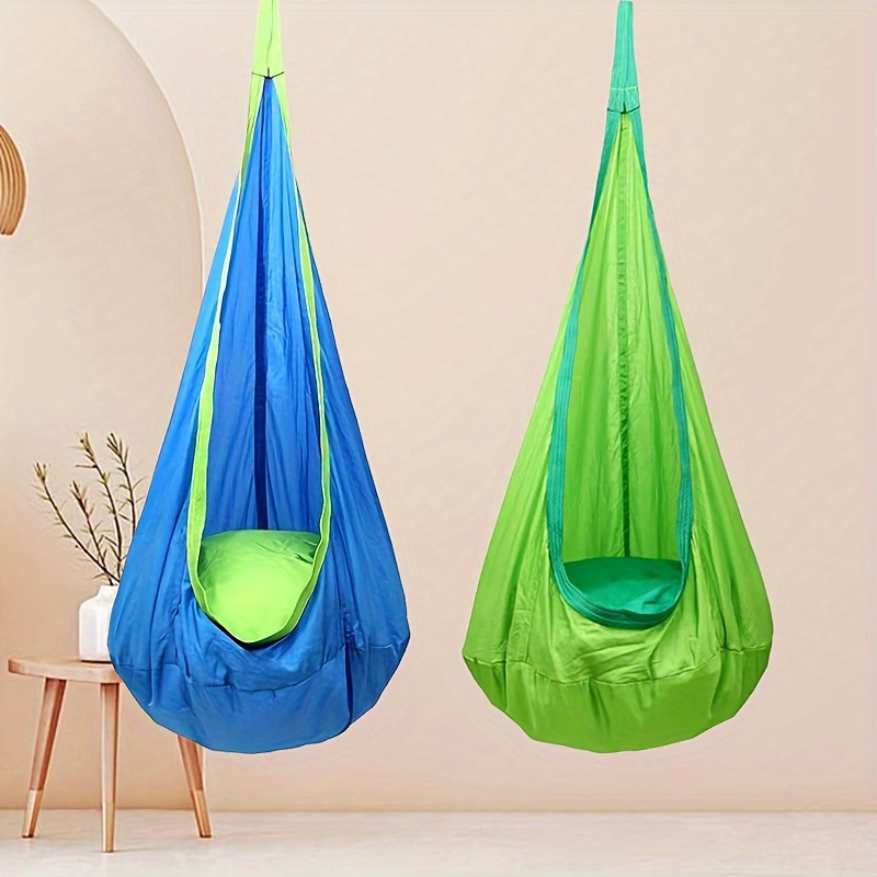 

1pc Hanging Swing Chair With Inflatable Pad, Hanging Hammock Cocoon, Indoor And Outdoor Fun, Reading Nook