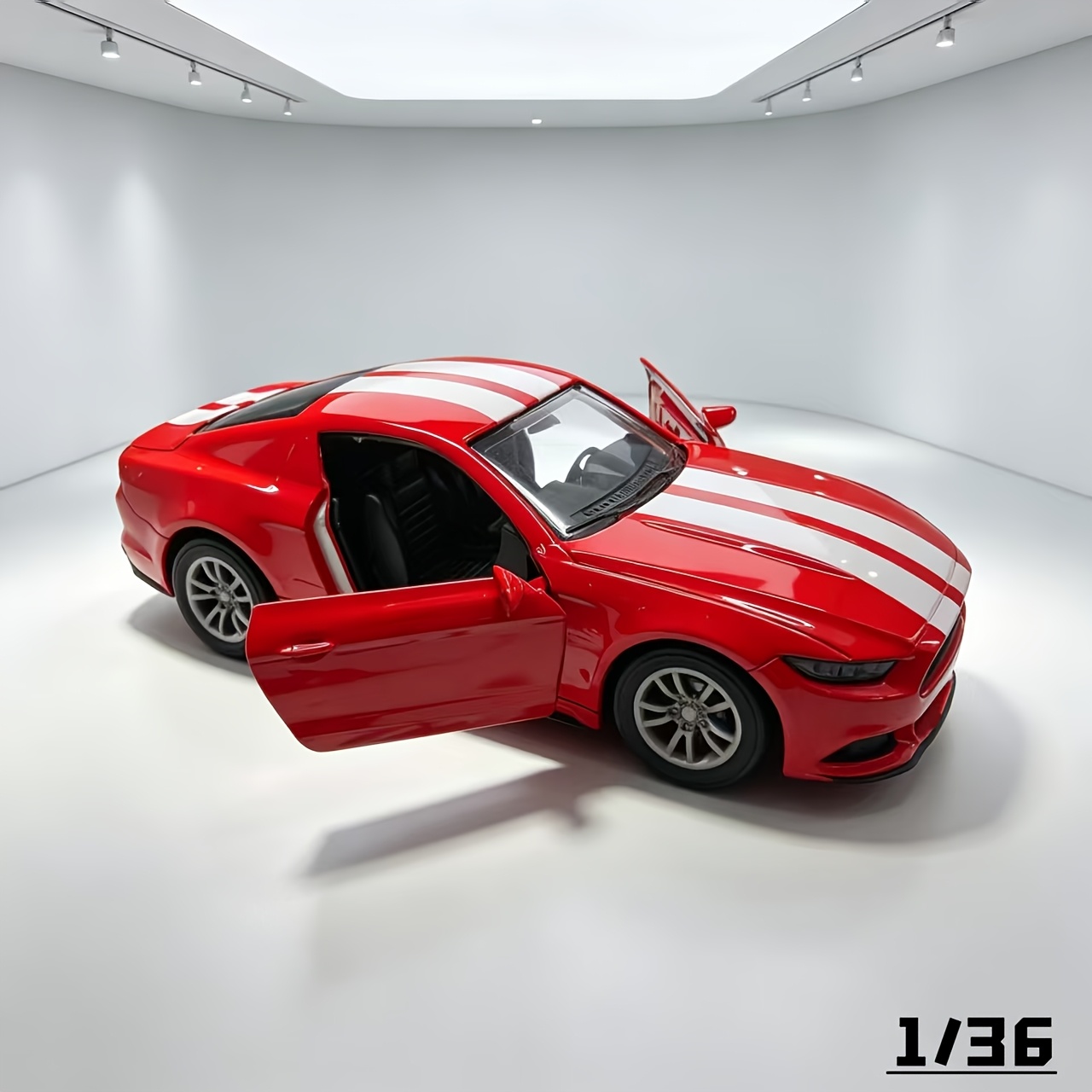 TEMU Simulated 1/36 Scale Two-door Coupe Alloy Model, Cool Body Static Collectible Display Piece, Exquisite Metal Sports Car Desktop Decoration