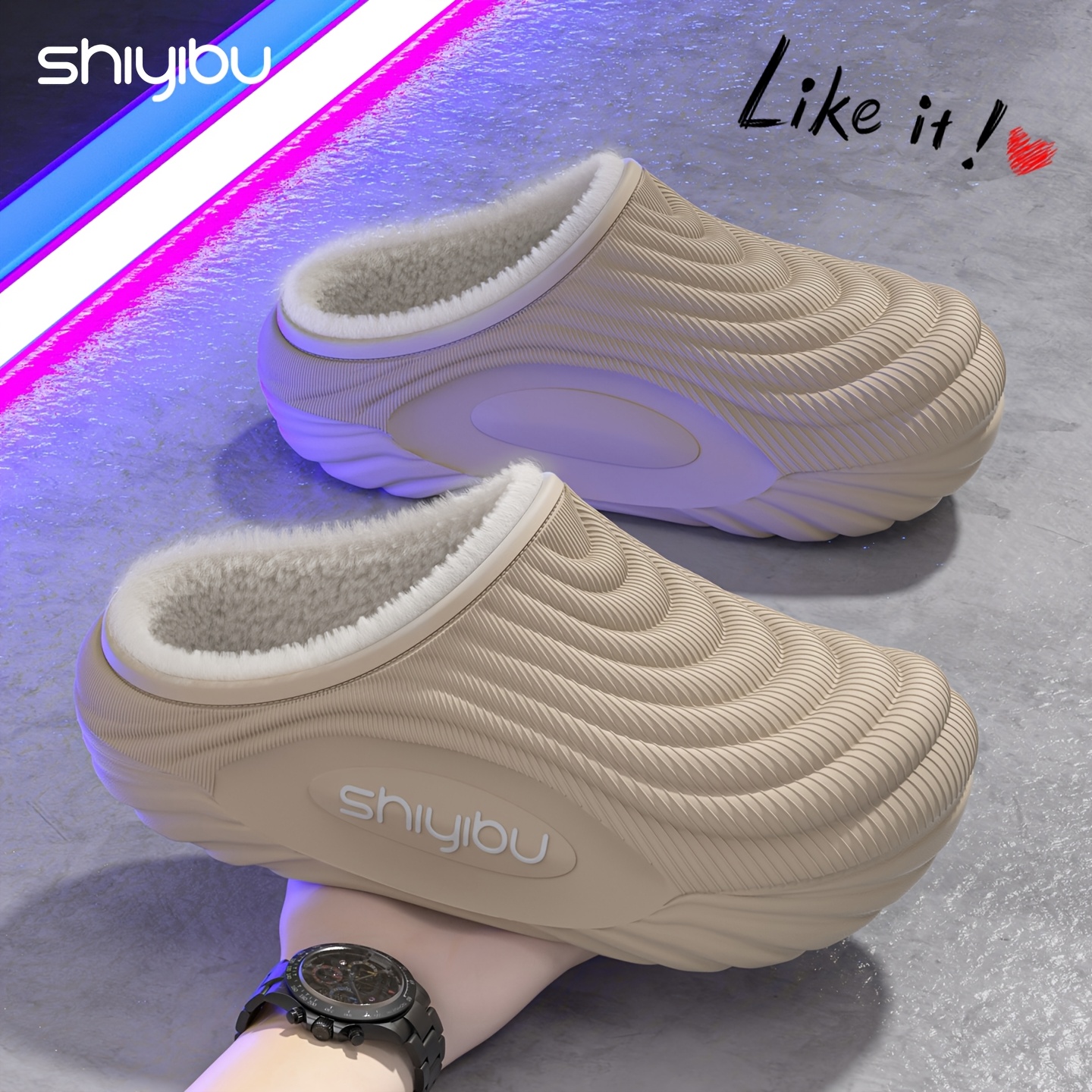 Winter New Slippers Couple Fashion Versatile Home Warm Fleece-Lined Non-Slip Thick-Soled Wear-Resistant Shoes Soft-Soled Thick Bottom Warm Thickened, Women Shoes 2 Winter New Slippers Couple Fashion Versatile Home Warm Fleece-Lined Non-Slip Thick-Soled Wear-Resistant Shoes Soft-Soled Thick Bottom Warm Thickened, Women Shoes - Image 2