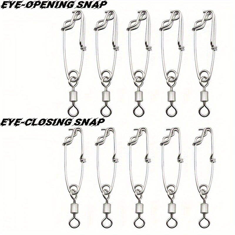 

5 Pieces Of Long-line Fishing Swivel Stainless Steel Long-line Branch Hook Swivel Rotary Float Clip Fishing Accessories, And Eye Pin