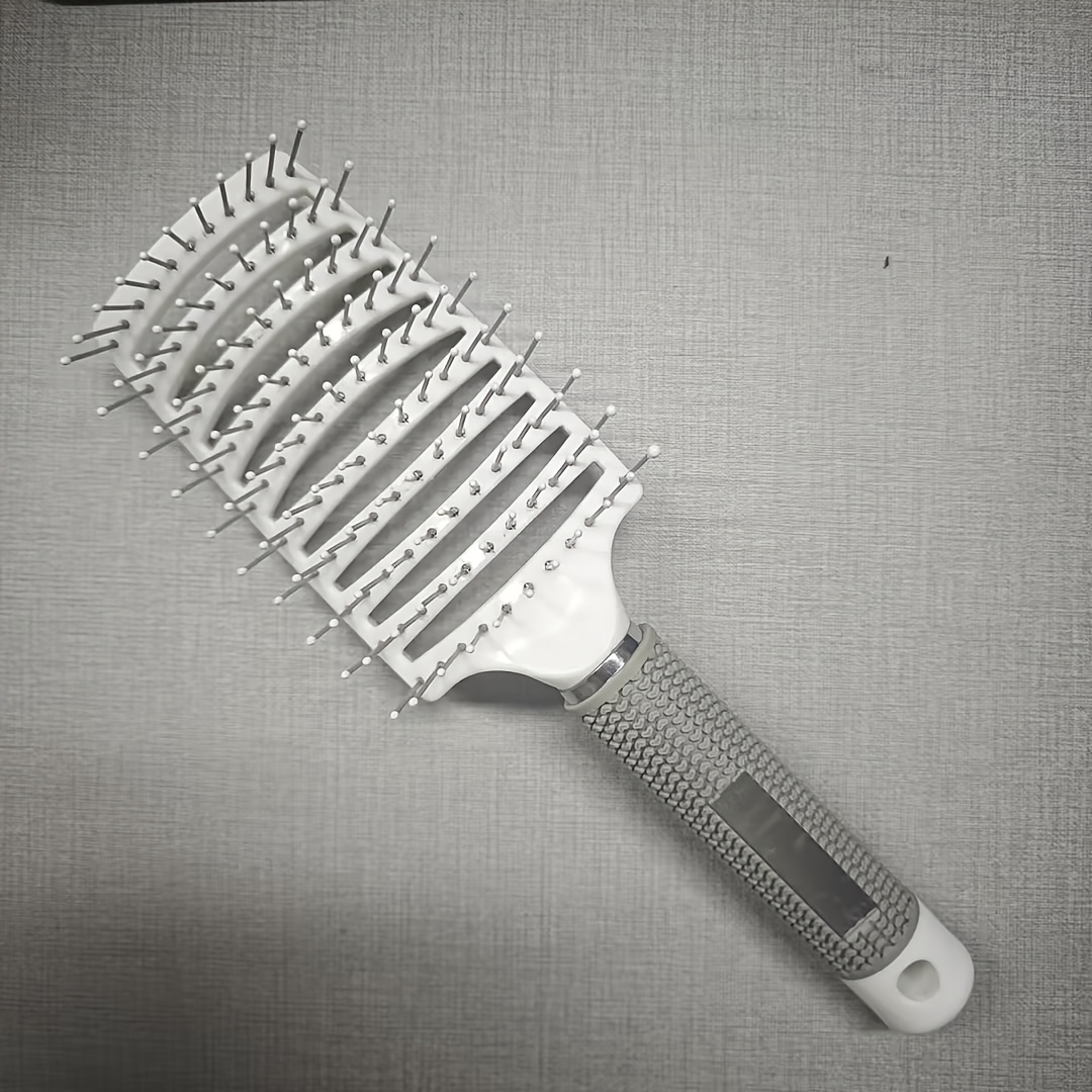 TEMU Brosse à cheveux carrée ajourée pour hommes et femmes, peigne à dents larges, facile à démêler et massage du cuir , brosse à cheveux mouillés