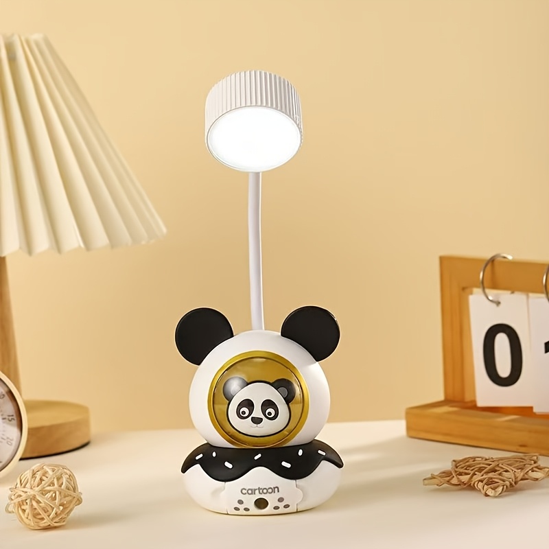   cute panda shaped indoor light desktop led charging learning protective light usb charging mini desk lamp Product details 0