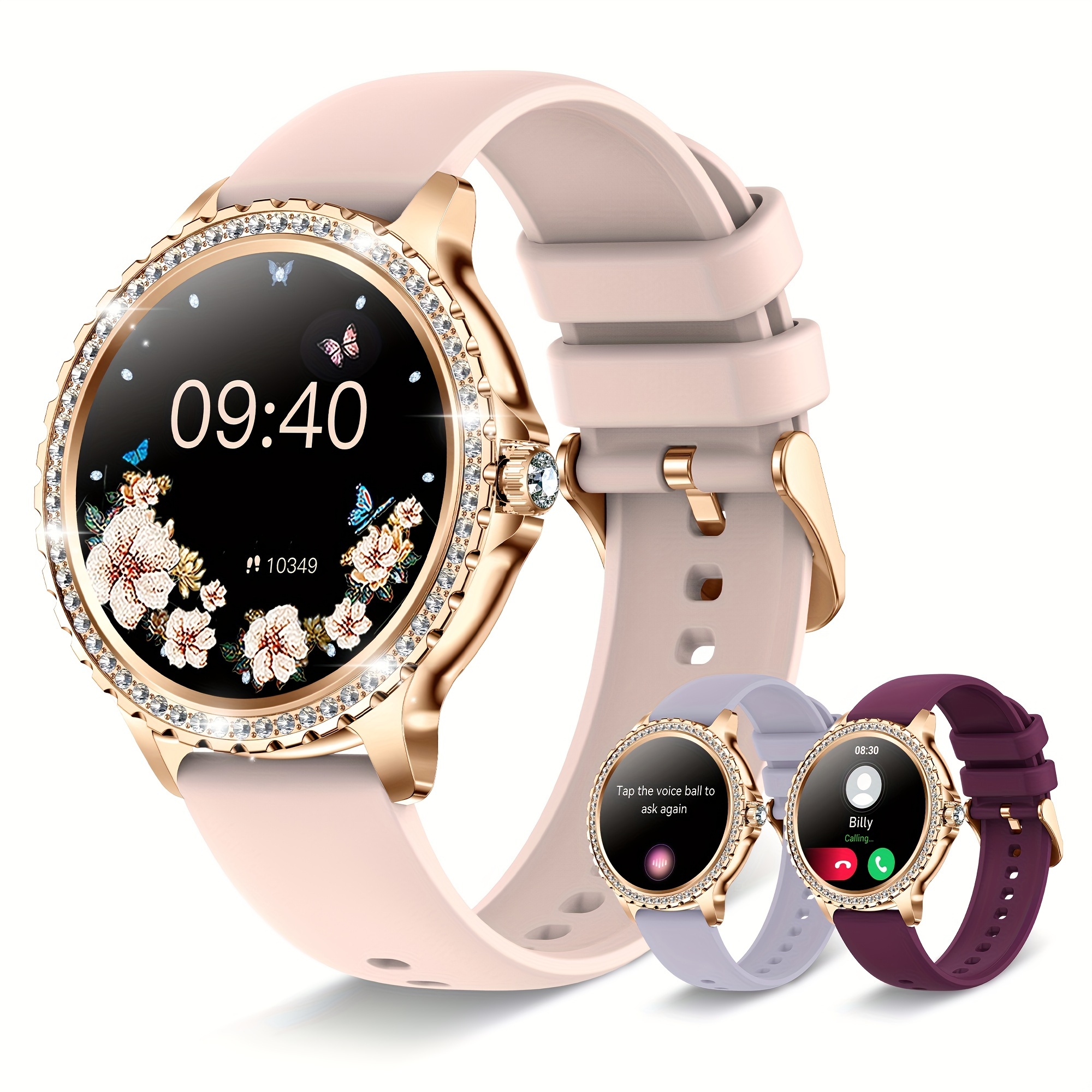

Elegant Womens Smart Watch - Wireless Calling & Fitness Tracking - Step Counter & Message Alerts, Ideal For Iphone/android Users
