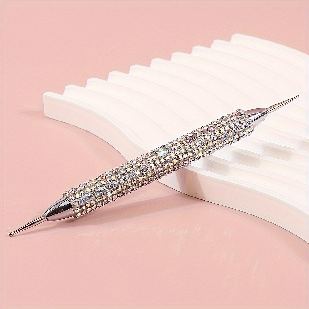 Image of 1pc Professional Ab Rhinestone Nail Art Pen With Precision Tip - Compatible For Ab //glitter - Diy Manicure Tool For Nail Artists, Salon & - Nail Decorating Pen, Nail Accessory Tool (ideal Gift)