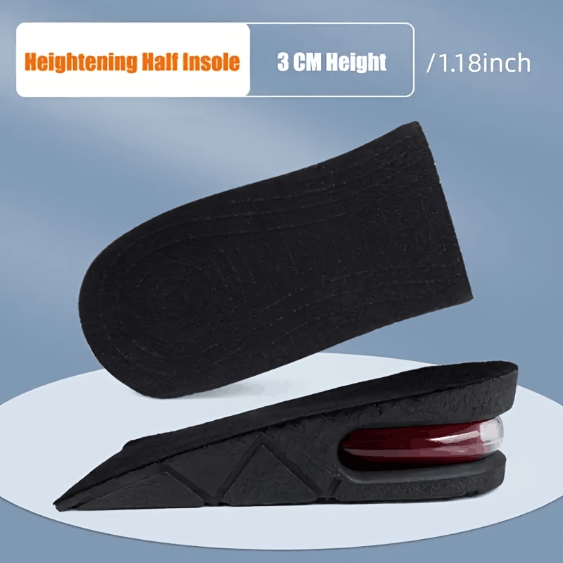 

1pair Shock-absorbing Insoles With Multiple Removable Layers, Breathable And Comfortable Material, Half Insole Inserts To Raise Heels