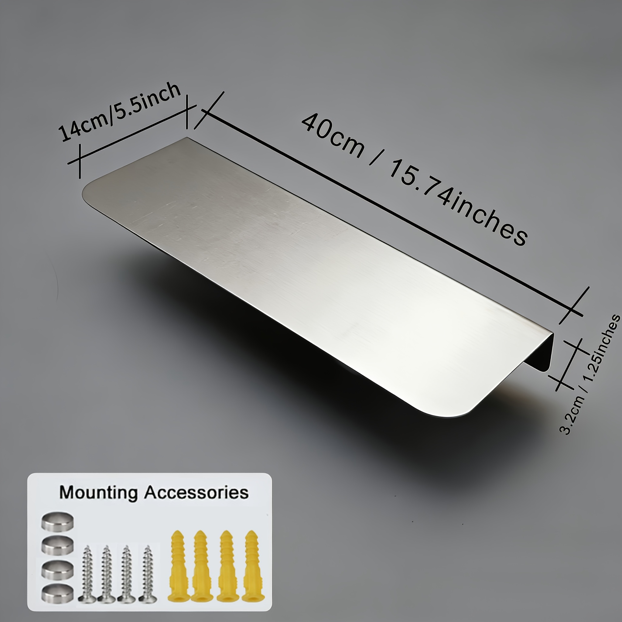 TEMU Perfect Heavy-duty Steel Bathroom Shelf | Exquisite Modern Wall Shelf For Home Use - Durable And Space-, An Aesthetic Home Decoration For